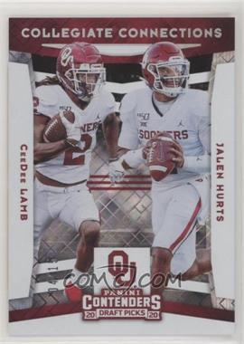 2020 Panini Contenders Draft Picks - Collegiate Connections - Diamond #2 - CeeDee Lamb, Jalen Hurts /15