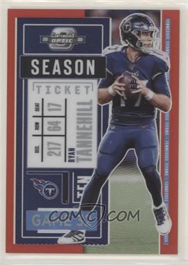 2020 Panini Contenders Optic - [Base] - Red #57 - Season Ticket - Ryan Tannehill /125