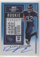 Rookie Ticket RPS Autographs - Darrynton Evans #/99