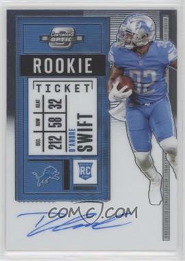 2020 Panini Contenders Optic - [Base] #115 - Rookie Ticket RPS Autographs - D'Andre Swift
