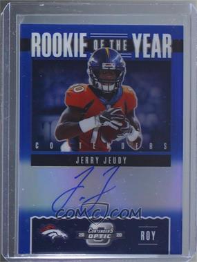 2020 Panini Contenders Optic - Rookie of the Year Contenders Autographs - Blue #ROY10 - Jerry Jeudy /75