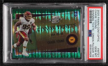 2020 Panini Contenders Optic - Winning Tickets - Green Pulsar #WT21 - Chase Young /27 [PSA 10 GEM MT]