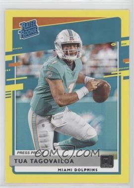 2020 Panini Donruss - [Base] - Dollar Tree Press Proof Yellow #302 - Rated Rookie - Tua Tagovailoa