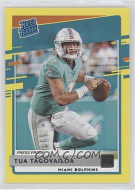 2020 Panini Donruss - [Base] - Dollar Tree Press Proof Yellow #302 - Rated Rookie - Tua Tagovailoa