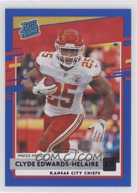 2020 Panini Donruss - [Base] - Press Proof Blue #321 - Rated Rookie - Clyde Edwards-Helaire