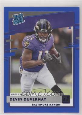 2020 Panini Donruss - [Base] - Press Proof Blue #329 - Rated Rookie - Devin Duvernay