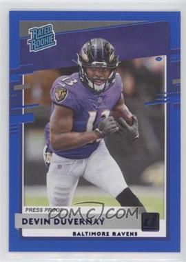 2020 Panini Donruss - [Base] - Press Proof Blue #329 - Rated Rookie - Devin Duvernay