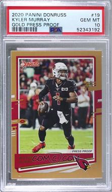 2020 Panini Donruss - [Base] - Press Proof Bronze #19.2 - Photo Variation - Kyler Murray [PSA 10 GEM MT]