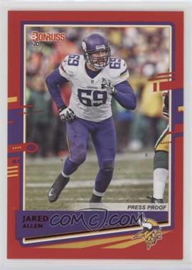 2020 Panini Donruss - [Base] - Press Proof Red #166 - Jared Allen