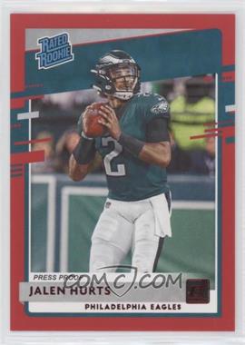 2020 Panini Donruss - [Base] - Press Proof Red #314 - Rated Rookie - Jalen Hurts