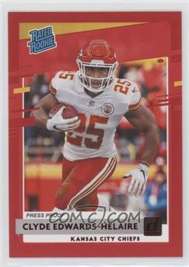 2020 Panini Donruss - [Base] - Press Proof Red #321 - Rated Rookie - Clyde Edwards-Helaire