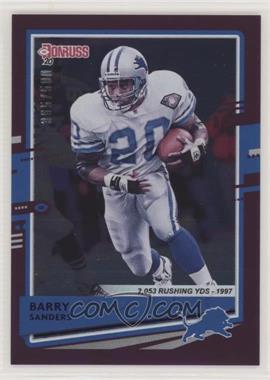 2020 Panini Donruss - [Base] - Season Stat Line #102 - Barry Sanders /500