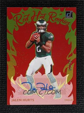 2020 Panini Donruss - Red Hot Rookies - Autographs #RH-JH - Jalen Hurts /25