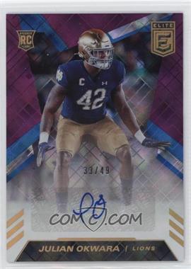 2020 Panini Donruss Elite - Elite Rookie Autographs - Purple #RA-JUO - Julian Okwara /49