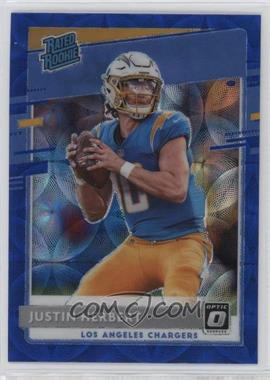 2020 Panini Donruss Optic - [Base] - Blue Scope Prizm #153 - Rated Rookies - Justin Herbert