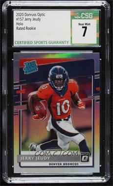 2020 Panini Donruss Optic - [Base] - Holo Prizm #157 - Rated Rookies - Jerry Jeudy [CSG 7 Near Mint]