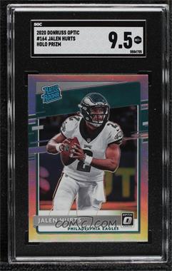 2020 Panini Donruss Optic - [Base] - Holo Prizm #164 - Rated Rookies - Jalen Hurts [SGC 9.5 Mint+]