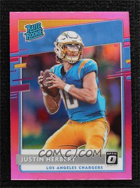 2020 Panini Donruss Optic - [Base] - Pink Prizm #153 - Rated Rookies - Justin Herbert