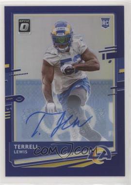 2020 Panini Donruss Optic - [Base] - Purple Prizm Autographs #141 - Rookies - Terrell Lewis /35