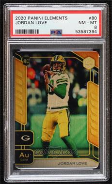 2020 Panini Elements - [Base] - Gold #80 - Rookies - Jordan Love /79 [PSA 8 NM‑MT]