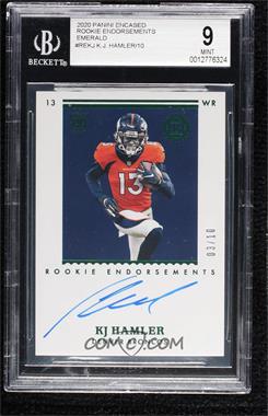 2020 Panini Encased - Rookie Endorsements - Emerald #RE-KJ - KJ Hamler /10 [BGS 9 MINT]