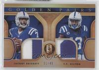 Jacoby Brissett, T.Y. Hilton #/49