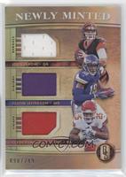 Clyde Edwards-Helaire, Joe Burrow, Justin Jefferson [EX to NM] #/249