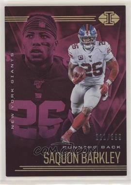 2020 Panini Illusions - [Base] - Trophy Collection Pink #83 - Saquon Barkley /399