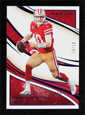 2020 Panini Immaculate Collection - [Base] - Blue #28 - Jimmy Garoppolo /10