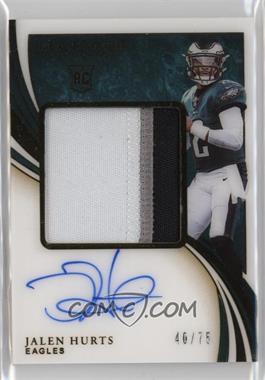 2020 Panini Immaculate Collection - Premium Patch Rookie Autographs #PPR-JHU - Jalen Hurts /75