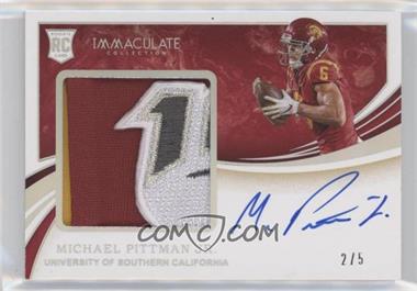 2020 Panini Immaculate Collection Collegiate - Premium Patches Rookie Autographs - 150th Logo #147 - Michael Pittman Jr. /5