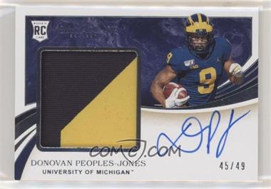 2020 Panini Immaculate Collection Collegiate - Premium Patches Rookie Autographs - Silver #119 - Donovan Peoples-Jones /49