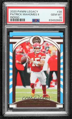 2020 Panini Legacy - [Base] - Indigo #38 - Patrick Mahomes II /25 [PSA 10 GEM MT]