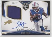 Rookie Patch Autographs - Zack Moss #/75