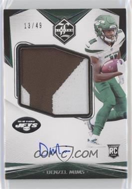 2020 Panini Limited - [Base] - Spotlight Silver #165 - Rookie Patch Autographs Variations - Denzel Mims /49
