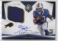 Rookie Patch Autographs - Zack Moss #/249