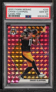 2020 Panini Mosaic - [Base] - Mosaic Camo Pink Prizm #220 - Rookies - Chase Claypool [PSA 10 GEM MT]