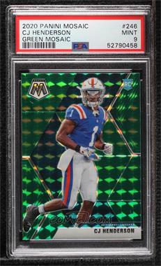 2020 Panini Mosaic - [Base] - Mosaic Green Prizm #246 - Rookies - CJ Henderson [PSA 9 MINT]