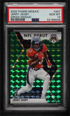 2020 Panini Mosaic - [Base] - Mosaic Green Prizm #267 - NFL Debut - Jerry Jeudy [PSA 10 GEM MT]