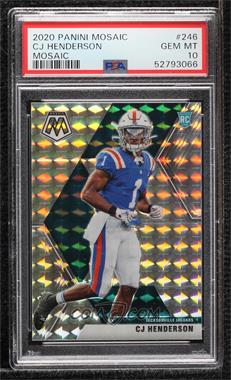 2020 Panini Mosaic - [Base] - Mosaic Prizm #246 - Rookies - CJ Henderson [PSA 10 GEM MT]