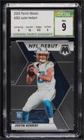 NFL Debut - Justin Herbert [CSG 9 Mint]