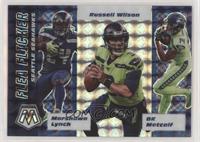 DK Metcalf, Marshawn Lynch, Russell Wilson