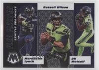 DK Metcalf, Marshawn Lynch, Russell Wilson