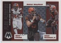 Odell Beckham Jr., Baker Mayfield, Nick Chubb