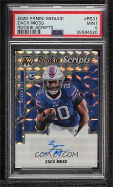 2020 Panini Mosaic - Rookie Scripts #RS31 - Zack Moss [PSA 9 MINT]