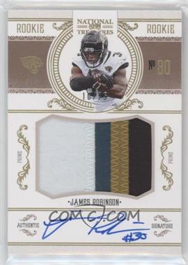 2020 Panini National Treasures - Crossover Rookie Patch Autographs - Holo Gold #CRS-JRO - James Robinson /25