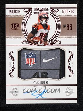 2020 Panini National Treasures - Crossover Rookie Patch Autographs - Laundry Tag #CRS-TH - Tee Higgins /5