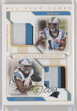 2020 Panini National Treasures - NFL Gear Combo Materials - Holo Gold #CM-CP - Curtis Samuel, DJ Moore /10