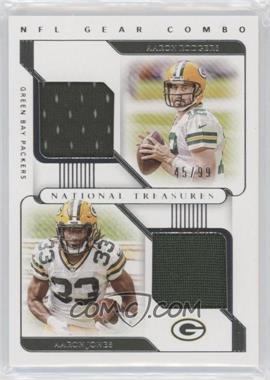 2020 Panini National Treasures - NFL Gear Combo Materials #CM-GB - Aaron Jones, Aaron Rodgers /99