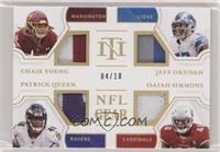 Chase Young, Isaiah Simmons, Jeff Okudah, Patrick Queen #/10